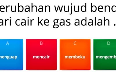 Soal Perubahan Wujud Benda Cair, Gas, dan Padat