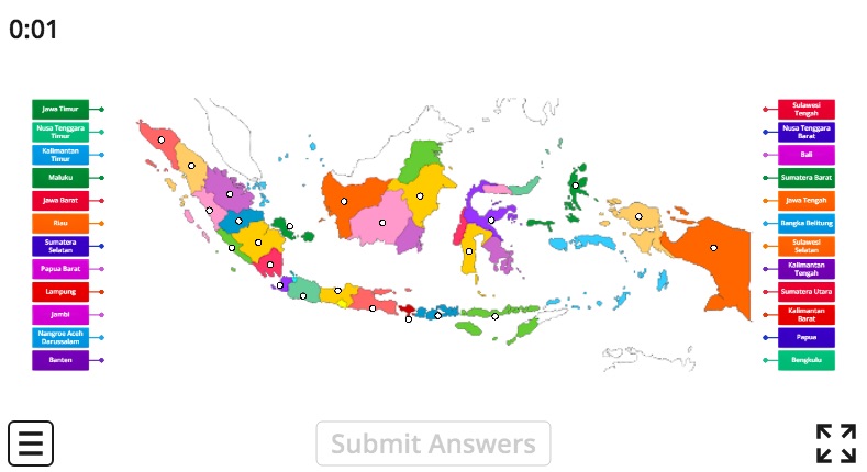 Memberi Label Peta Provinsi Indonesia