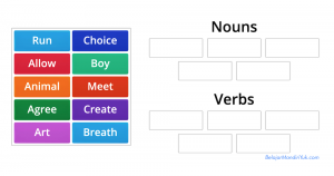 Word Classes Exercise: Nouns and Verbs