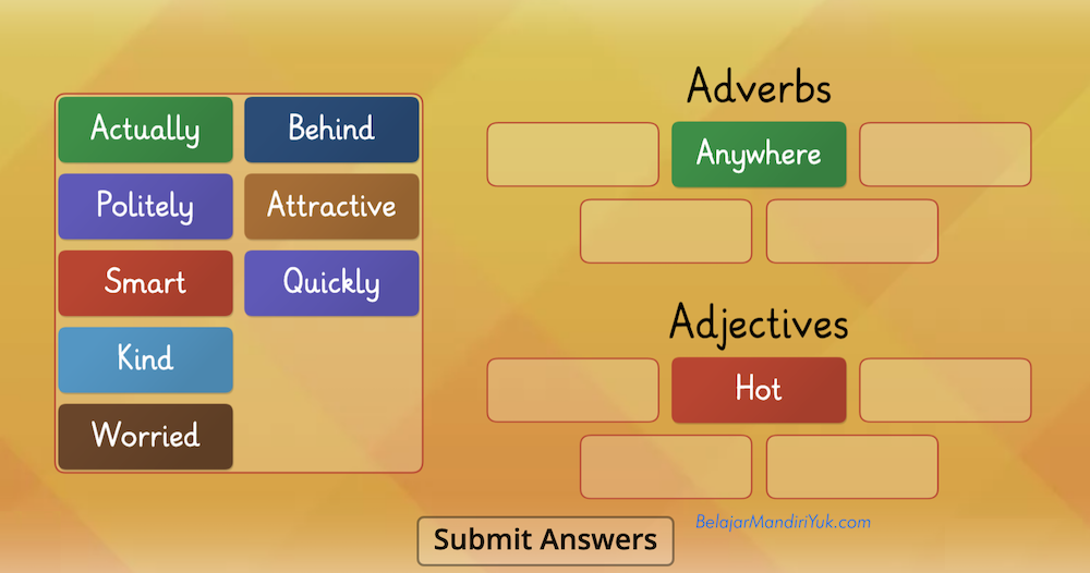 Word Classes Exercise: Adjectives and Adverbs